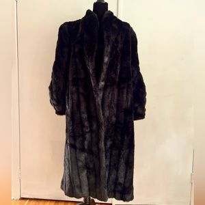 Vintage Oversized Black Faux Fur Coat